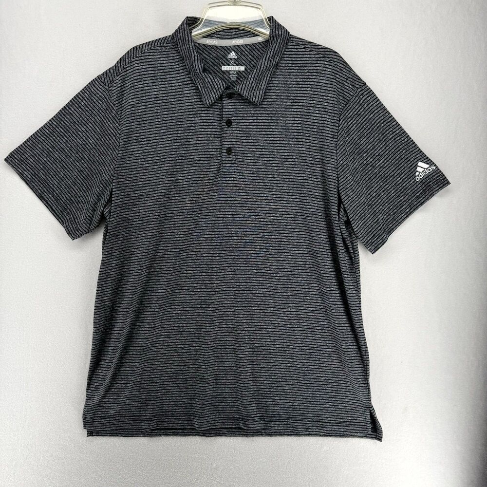 adidas Golf Gray Athletic Polo Short‎ Sleeve Mens Size XL